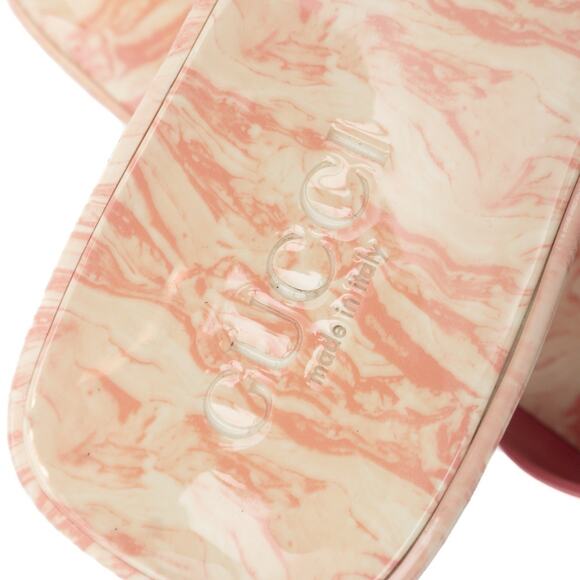 GUCCI Rubber Logo Womens Platform 20/60mm Slide Sandals Pink 37 US7 - Picture 10 of 14